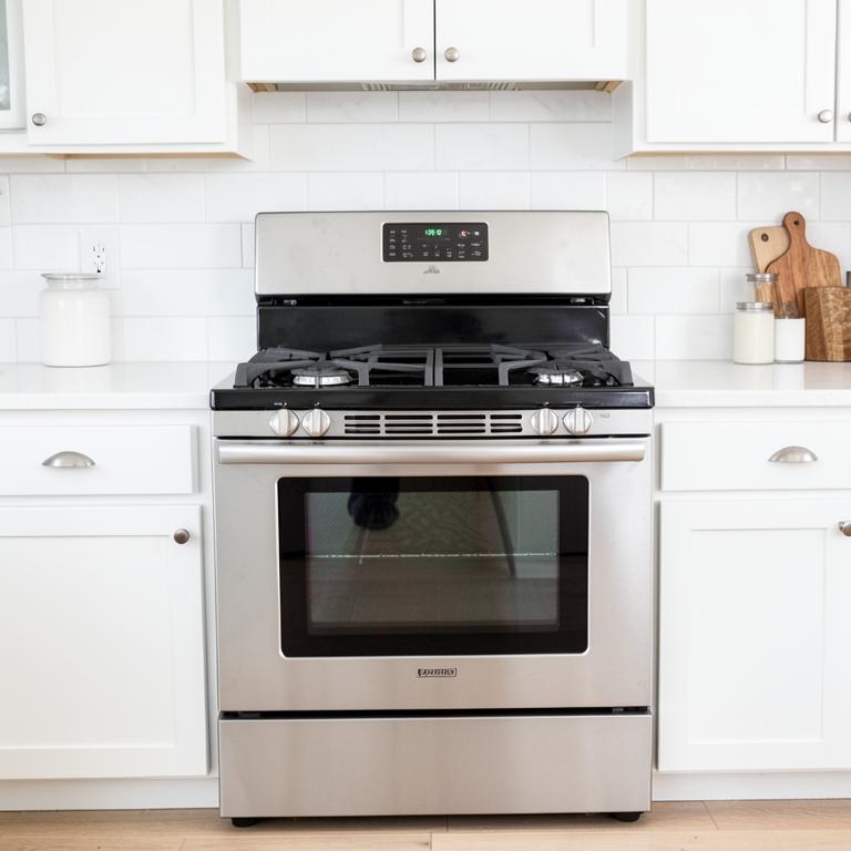 Slide-in gas range